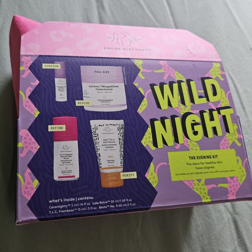 Drunk Elephant Wild Night face routine. New.